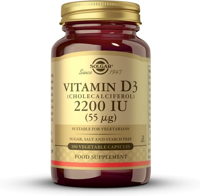 Solgar Vitamin D3 Cholecalciferol 1000 IU Vegetable Capsules